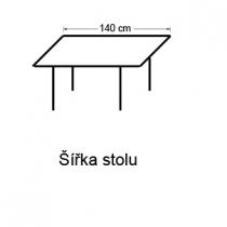 Šířka stolu 140 cm