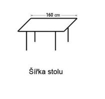 Šířka stolu 160 cm