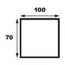 100 x 70 cm