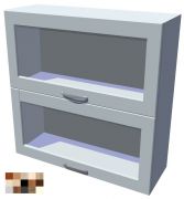 Dvojitý výklop vitrína Tina 100 cm