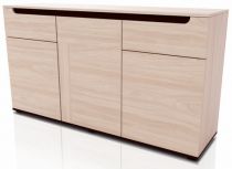Široká moderní smontovaná komoda Malcolm 03 barva dub sonoma 157 cm